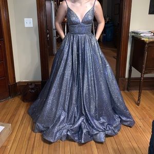 sparkly sherri hill prom dress